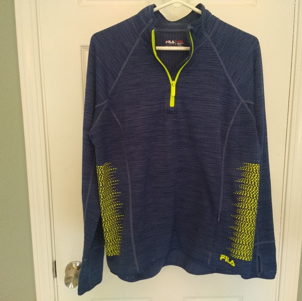 Fila Unisex Quarter Zip Long Sleeve Running Top